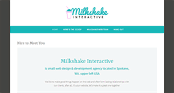 Desktop Screenshot of milkshakeinteractive.com